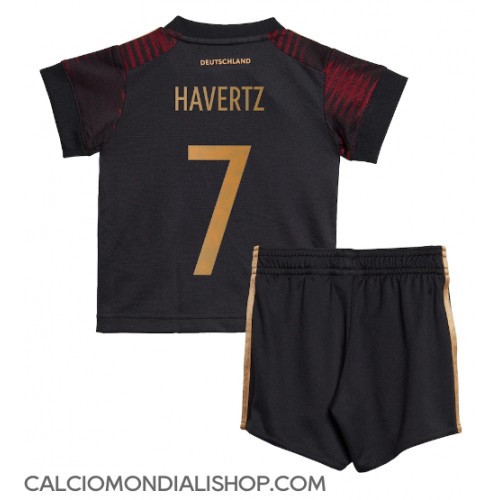 Maglie da calcio Germania Kai Havertz #7 Seconda Maglia Bambino Mondiali 2022 Manica Corta (+ Pantaloni corti)